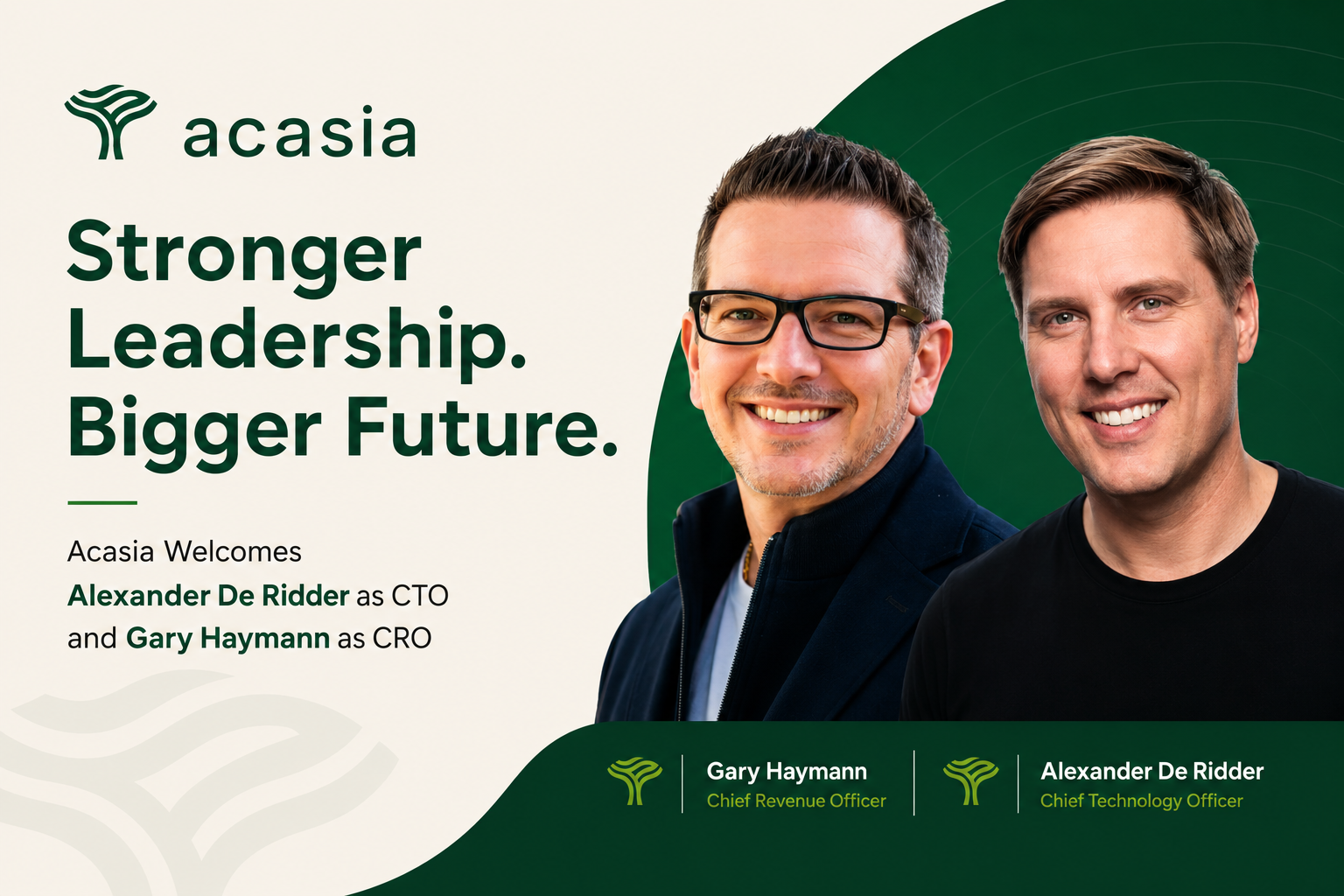 Acasia expands executive leadership team | Acasia